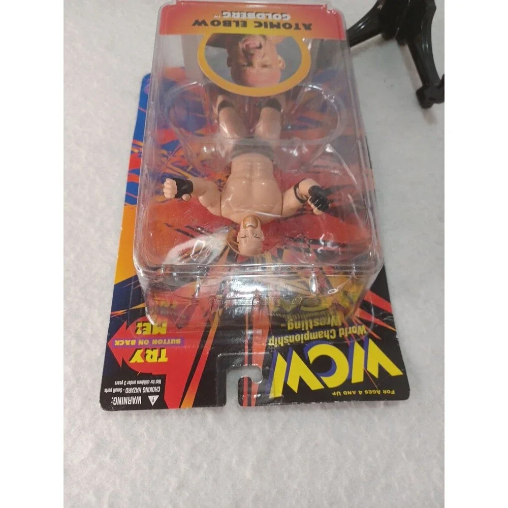 WCW Goldberg Atomic Elbow Action Figure MOC 1998 OSFTM Toy Makers Sealed NIB NWO